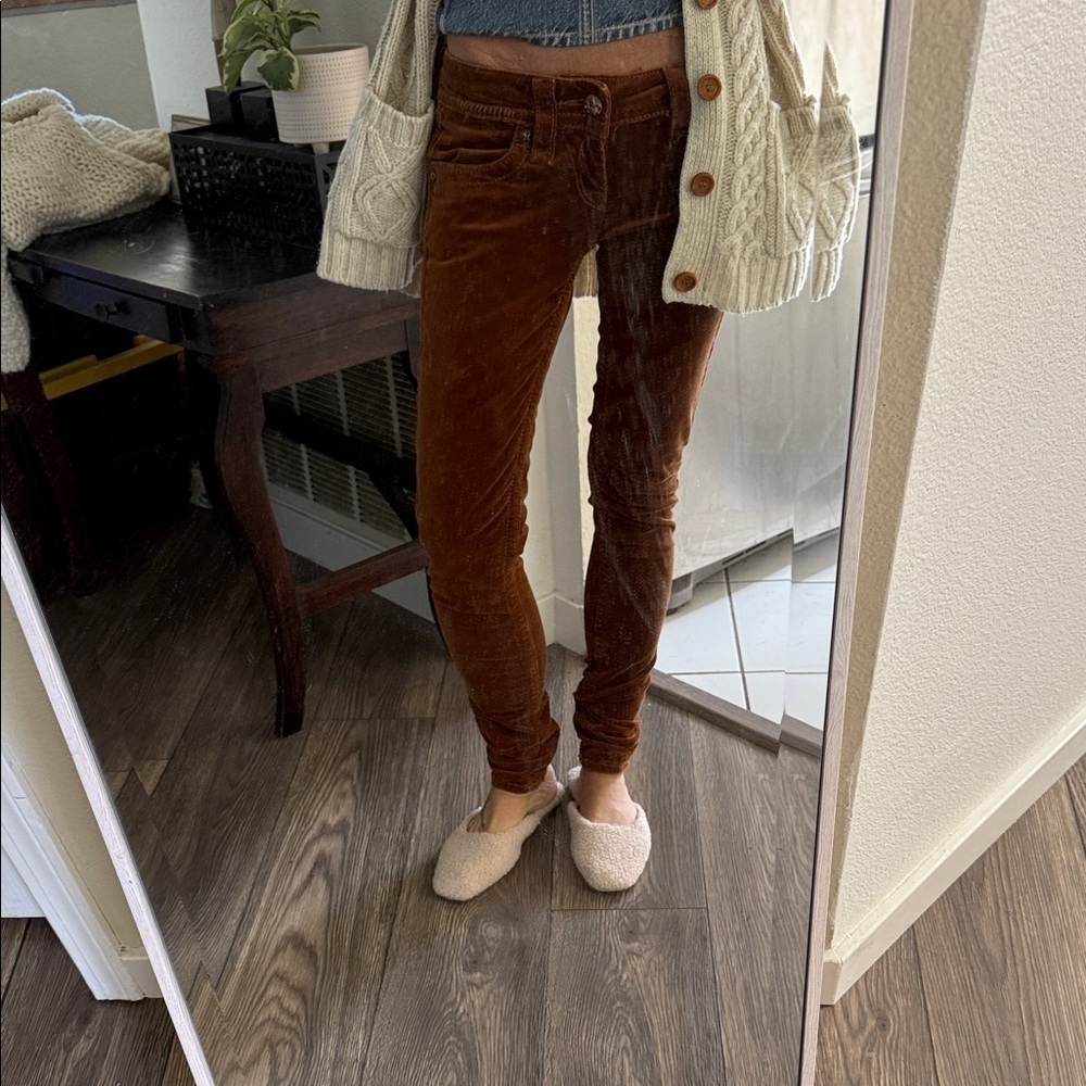 Rock, revival Brown Corduroy Pants skinny Jen size 25